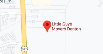 Address of Little guys movers company Denton TX