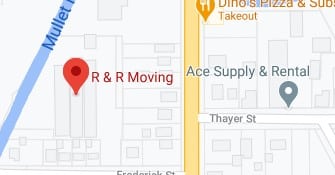 Address of R and R moving company Playmouth WI