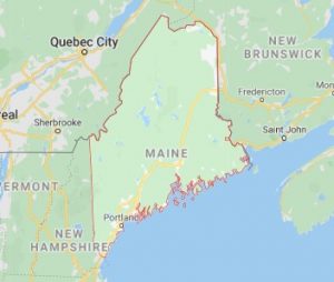 Maine state map and movers