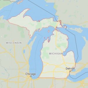 Michigan state map and movers