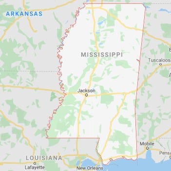 Mississippi state map and movers