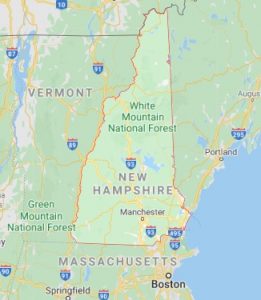 New Hampshire state map and movers