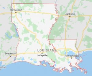 Louisiana state map and movers